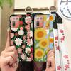 Back Cover Protective Phone Case For HTC Desire 20 Plus/D20+ Lanyard Kickstand Silicone Wrist Strap Oil Painting Ring