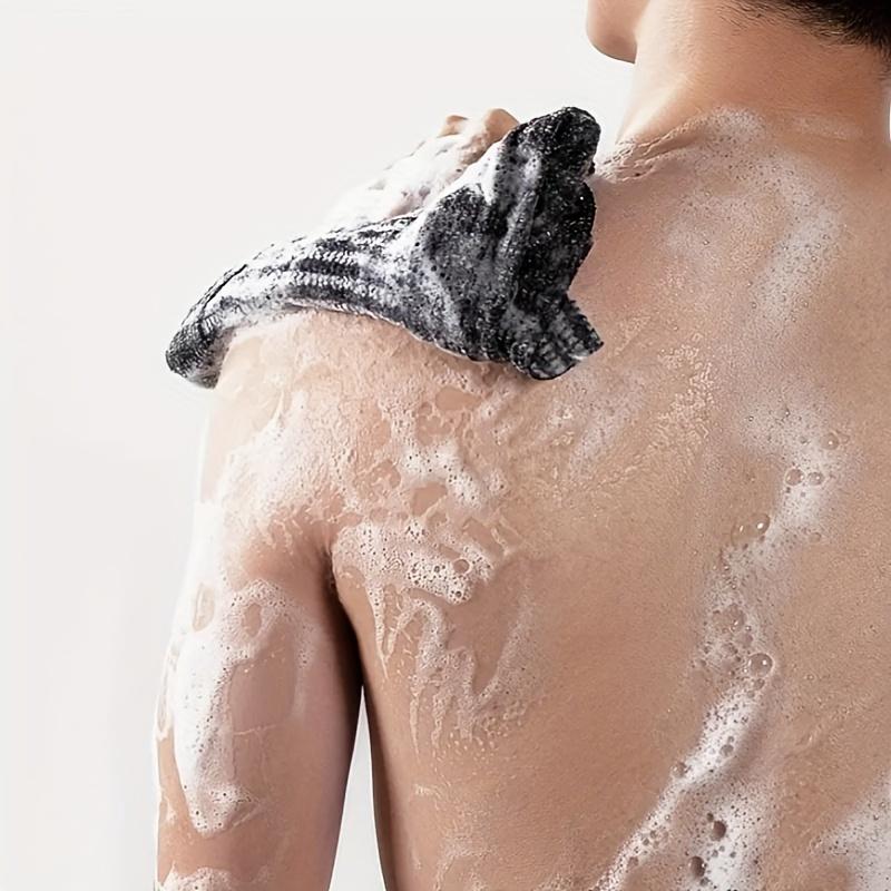 1PC Japanese Mesh-Striped Dual-Sided Exfoliating Bath Towel - Body Scrubber & Back Brush, Shower/Spa Massage Tool for Men Women