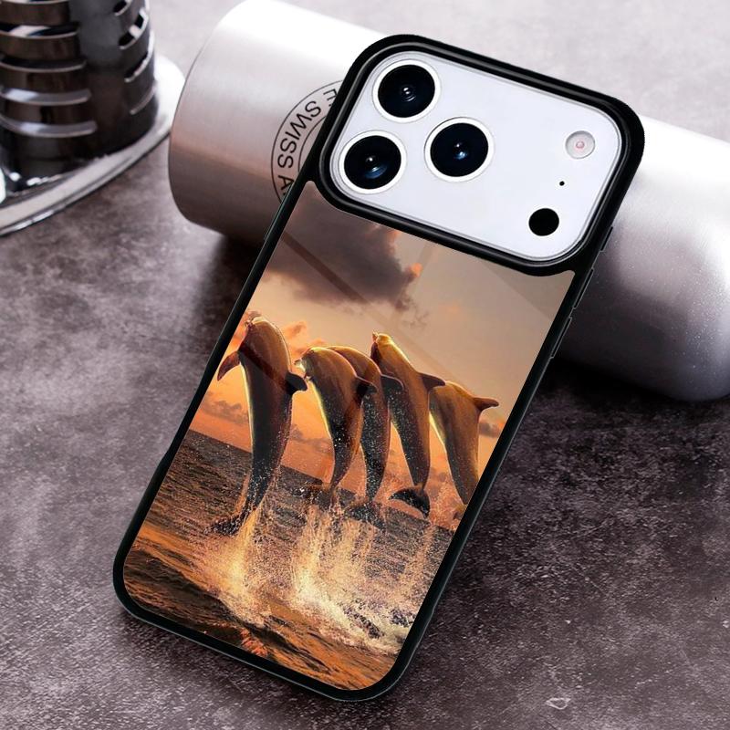 Dolphin Phone Case For iPhone 17 16 15 14 13 12 11 Pro Max Plus 17Air Soft Silicone Cover