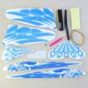 37*46cm Elastic Rubber Band Powered DIY Flying Plane Airplane Glider  For Children