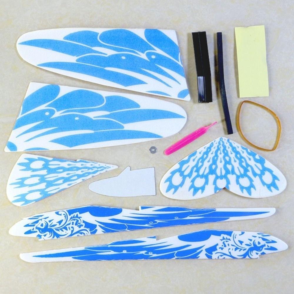 37*46cm Elastic Rubber Band Powered DIY Flying Plane Airplane Glider For Children
