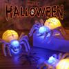 1-10PCS Halloween Night Light LED Spider Red Eyeballs Lamp for Home Bar Haunted House Halloween Party Decor Battery Powered Horror Prop