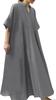 Shirt Short Long Solid Plus Relaxed Everyday Autumn Women's Dress, Sleeve, V-Neck, Dress, Color, Sizes, Fit, Elegant, Casual, Stylish, Wear,