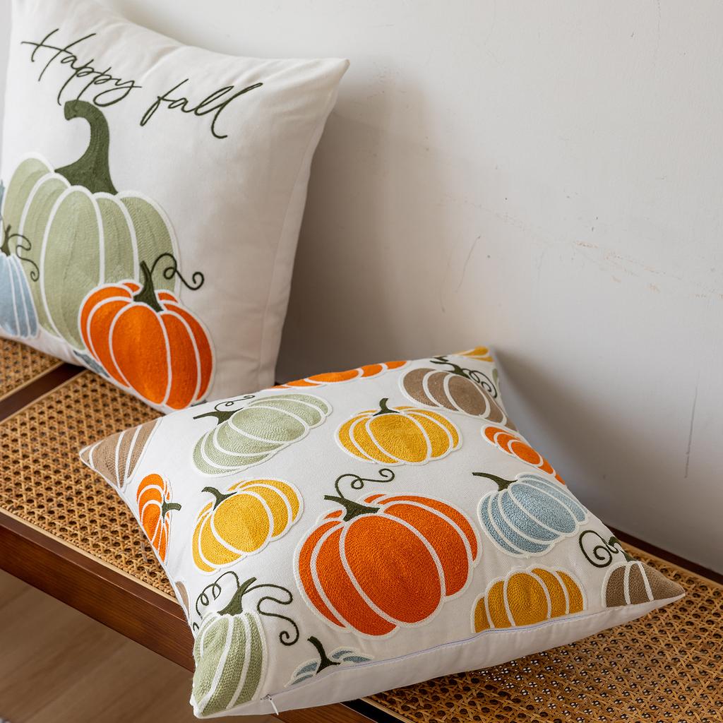 Pumpkin Embroidery Pillow Cover Living Room Home Accessories Decorative Pillow Cover Cushion Cover