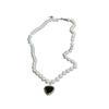 Collana a Clavicola con Nappa di Perle e Farfalla in Stile Coreano