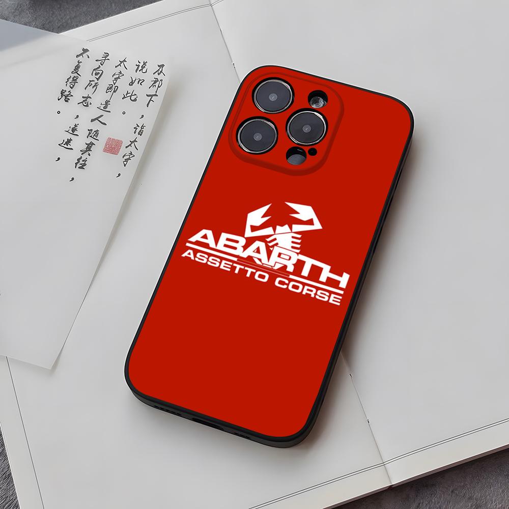 ABARTH Italia Funda para Teléfono de Coche para iphone 14 13 16 11 15ProMax 12 Pro Max Mini Xr Xs X 7 Plus Fundas