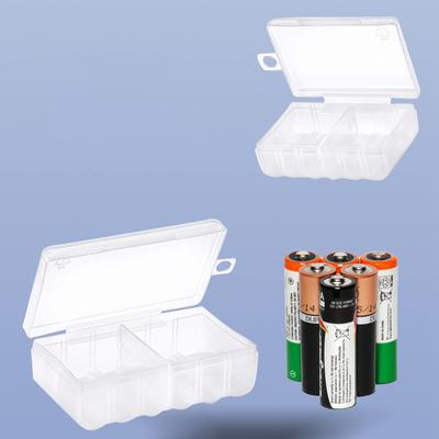 6 Slots Transparent Battery Storage Case Holder Hard Plastic Case Storage Battery Box For Aa/Aaa Battery Organizer Box