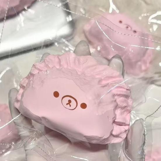 Medvídek na odbourání stresu knedlík hračka, Hračka knedlík s pomalým vracením, Senzorická hračka falešný knedlík pro relaxaci úzkosti