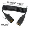 7 Pin Trailer Truck Light Edge Connector Copper Extension Cable Trailer Power Cord Plug Vehicle Extender Socket Car Accessories