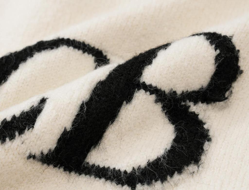 Unisex Trendy Logo Knit Sweater & Casual Shorts Combo