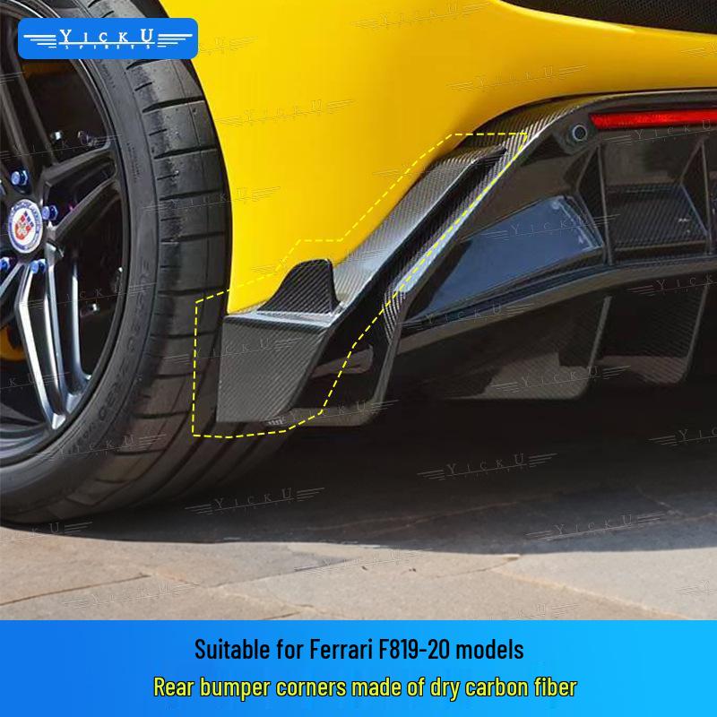 Ferrari F8 PK Style Carbon Fiber Rear Wing Body Kit