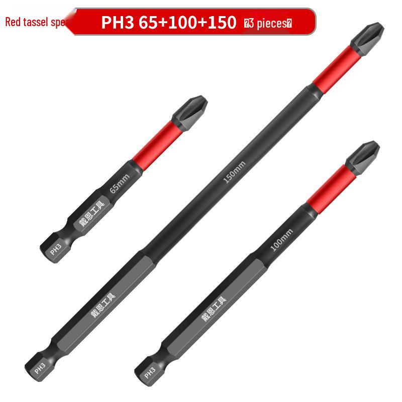 PH0 Tungsten Steel Phillips Bit: Magnetic, Impact Resistant, Non-Slip Screwdriver, Hex Shank for Electric Drill