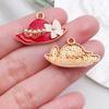 Women's Dripping Oil Alloy Accessories: Lipstick, Bag, Hat, High Heels, DIY Pendants, Small Ornaments