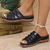 Fashion Leather Platform Sandals Women Shoes Light Plus Size 36-43 Beach Sandles Woman 2025 Summer Wedges Slippers Female Casual Shoes