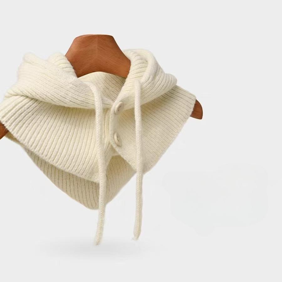 Autumn and Winter Hats, Scarves, Integrated Ear Protection, Warm Wool Knitted Hats for Women