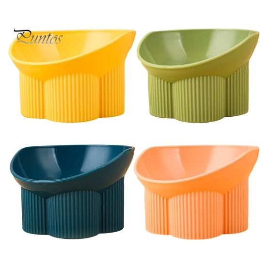 Macaron Color Pet Bowl Dog Cat with Raised Stand Food Water Feeder Protect Cervical Vertebra Backflow Prevention Elevated