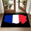 France National Football Team Design Crystal Velvet Rug Soft Decorative Mat for Bedroom Entrance