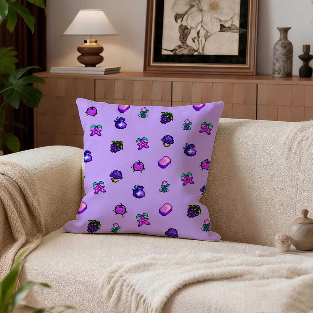 Casual Stardew Valley Cushion Cover Cushion Cover Set 4Pcs 50x50 45x45 40x40 Pillowcase Decorative Sofa Home Decor