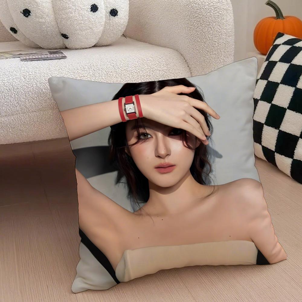 

Beautiful Actress CChanikarn Tangkabodee Cushion Cover Throw Pillow Cover Hidden Button Durable Polyester Chair Cushion 30x30cm