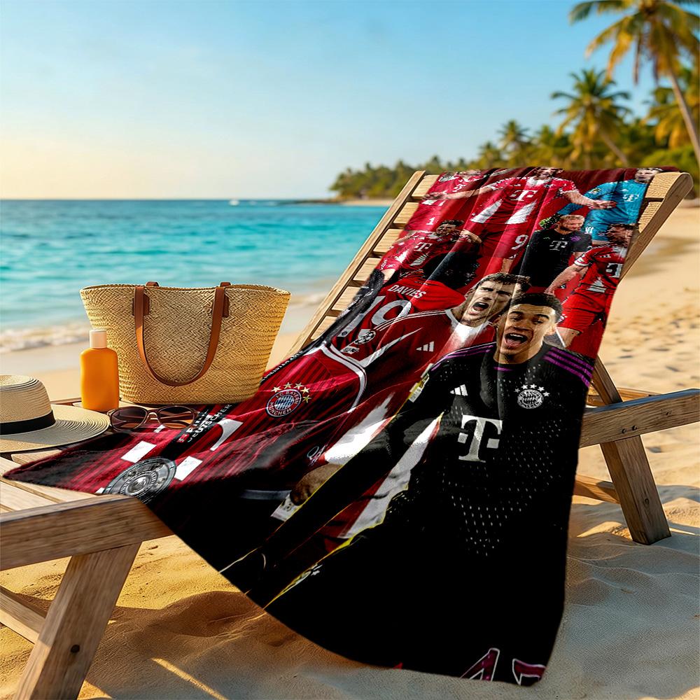 Bayern Munich Beach Towel Super Soft Microfiber Quickdry Fabric Comfortable Lightweight