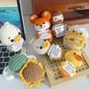 Cute Crochet Animals Ornament Frog Sea Turtle Duck Fox Ornament Desk Accessories Hand-knitted Figurine Finished Crochet Doll