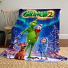 Christmas Gift Comedy Movie How the Grinch Stole Christmas Blanket Home Warming, Four Season Bed Decoration Sofa Cover Flannel Throwing Blanket K17