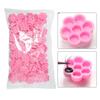 100/200/500pcs Eyelash Extension Pink Flower Glue Delay Cup Tattoo Adhesive Pigment Holders Grafting Eye Lashes Holding Trays
