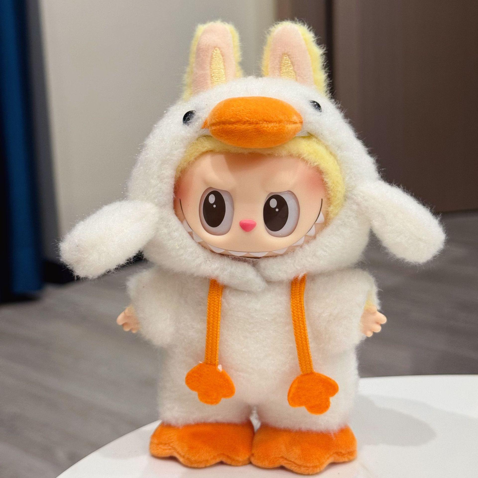 

Для кук Labubu 15/17 см Милый костюм животного Плюшевый набор одежды Labubu V1 V2 V3 Одежда для кукол DIY Украшения Игрушки Аксессуары No doll