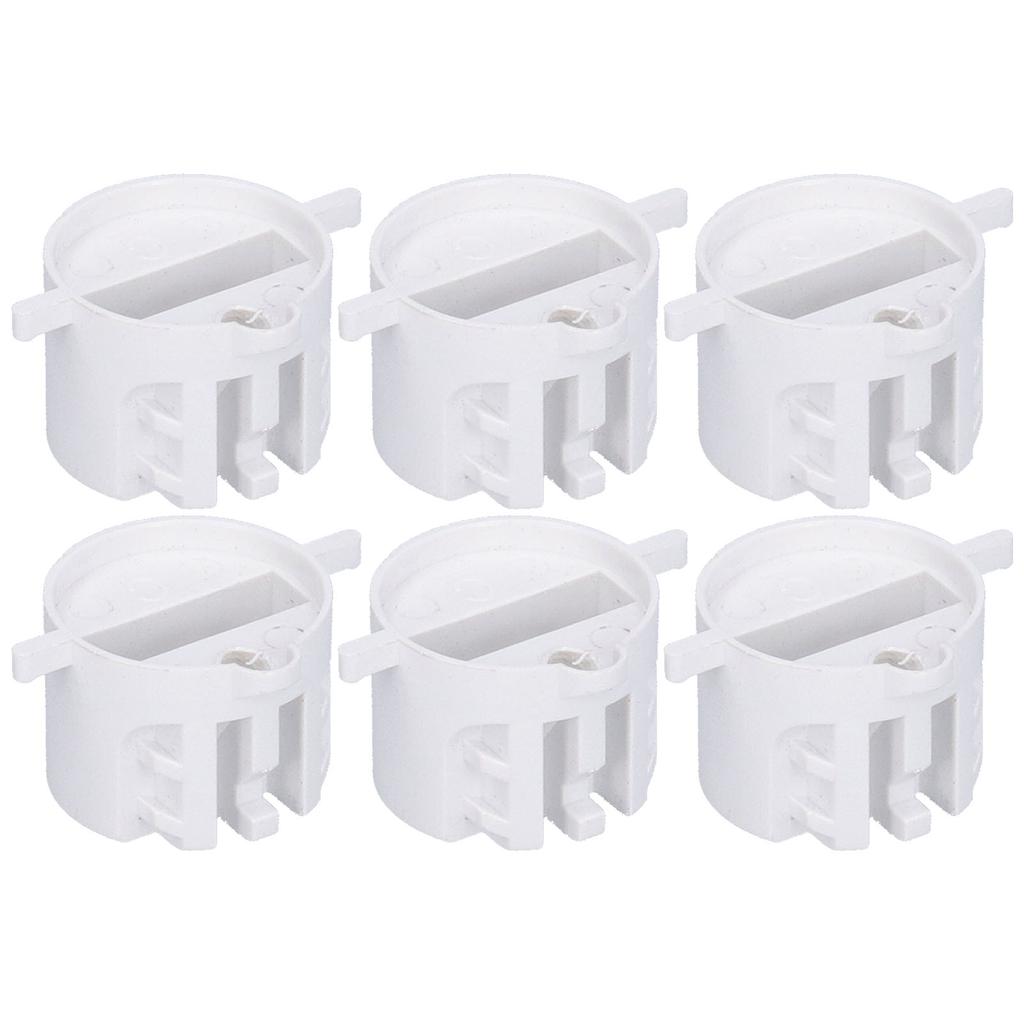 25mm Surfboard Tail Rudder Slot Foot Rope Round Cup Fin Plugs with Screws Key Wrench blanc