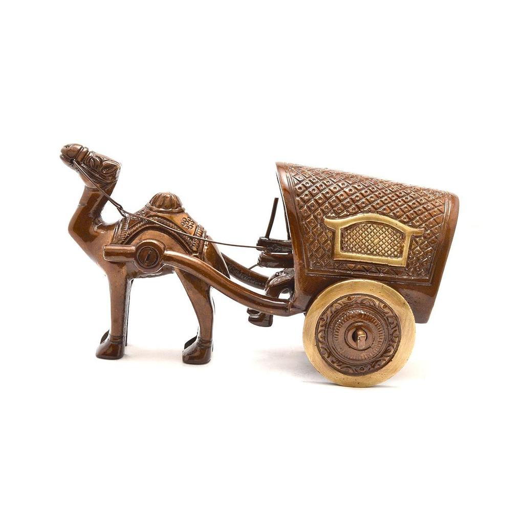 Camel Cart Brass Showpiece Figurine, Standard, Pack of 1
