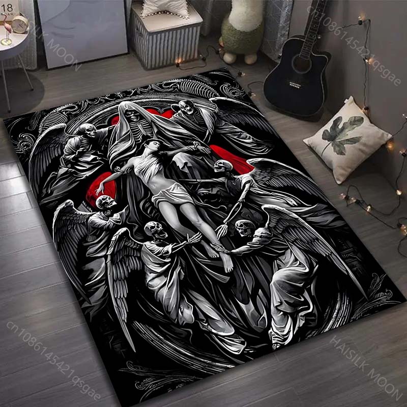 

Multiple sizes Angels and Death Surrounding Carpet for Living Room Bedroom Sofa Home Decor Rus Non-slip Floor Mat Luxury Gift 40cm x 60cm