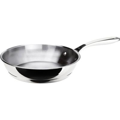 Frying Pan - INOXIBAR - Ø 24 Cm - Ergonomic Handle - All Hobs Including Induction - Stainless Steel