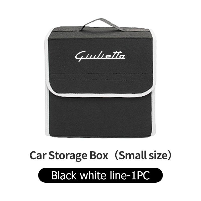 2026 Hot Alfa Romeo Felt Car Logo Trunk Organizer Bag Foldable Trip Storage Box Interior Accessories For Alfa Romeo Giulia 147 M