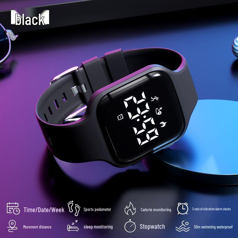 Waterproof Sport Smartwatch for Junior High Boys with Silent Alarm & Multifunctions