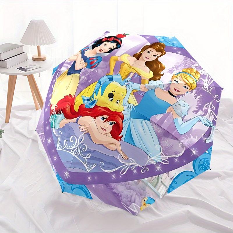 Princesses, Disney Automatic Opening and Closing Umbrella, Compact Travel Umbrella, Lightweight and Portable, Suitable for Beach Commuting B