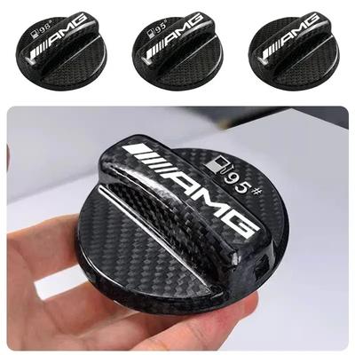 Real Carbon Fiber Gas Fuel Tank Cover Oil Filler Dustproof Cap For Mercedes Benz AMG A B C E S V Class W201 W210 W108 W205 W203
