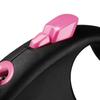 Retractable Leash - Flexi - FU02C3-251-S-CP - 3m - Black/Pink - For Small Animals Up To 8kg