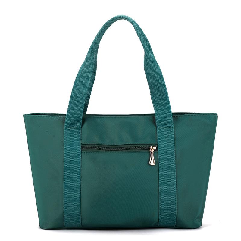 Women's Nylon Bag Large Capacity Tote Bag Multi-Pocket Lightweight Water-Repellent Handbag
