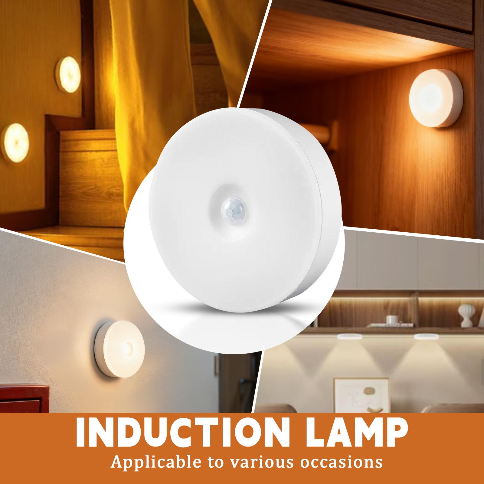 

Wireless Intelligent Human Body Induction Lamp Charging Led Night Light Product Description One Size