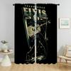 Elvies Window Curtain for Room 2 Panel Kitchen Curtains Partition Halloween Decoration Home Interior Curtains Shades Living