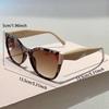 Oversized Cat Eye Sunglasses Women Fashion Vintage Patchwork Rim Gradient Shades Trendy Brand Design Anti-UV Sun Glasses