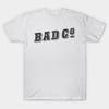 Men Black Print T-shirt Bad Company Band No-Cut Transfer Paper Print Cotton Tshirt