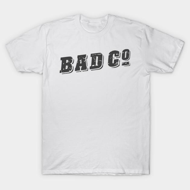 

Men Black Print T-shirt Bad Company Band No-Cut Transfer Paper Print Cotton Tshirt 4XL