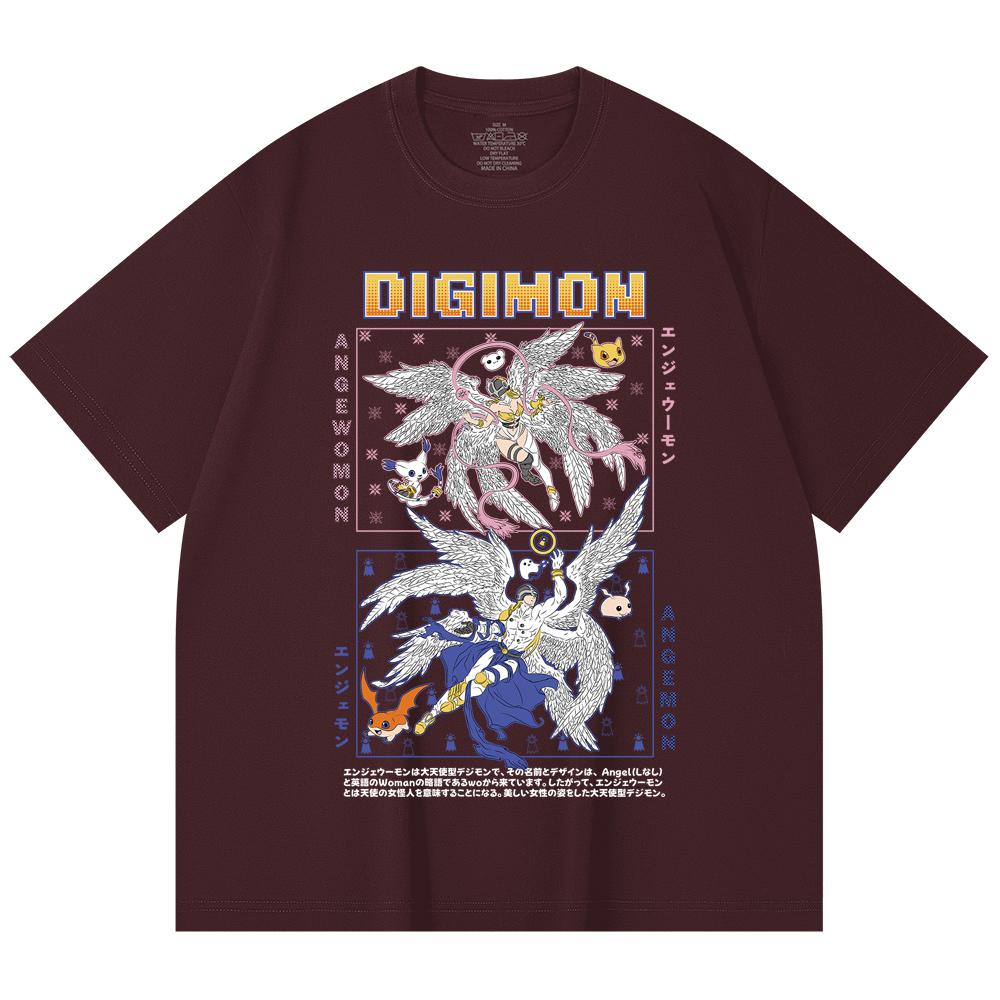 230 Gsm 100% Cotton Digimon V7 Print Unisex Heavy Cotton T Shirt