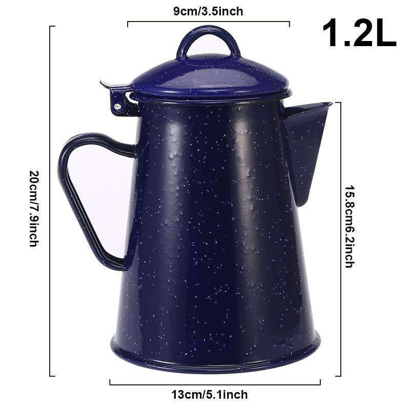 2025 New Large Capacity Enamel Kettle for Home Enamel Handle Pot Coffee Cold Water Jug Water Pitcher