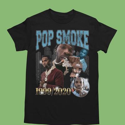 Pop Smoke T-shirt, Pop Smoke Shirt, Rap Hiphop Tee, Cadeau voor Fan, 100% Katoen Unisex T-shirt