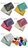 HARUBE Kompaktes Schlankes Faltportemonnaie, Schweinsleder, Wildleder, Echtes Leder, Yuzen-Farbstoff, Emaille, Funktional, Damen, Impressionistisches Design, Kyoto,