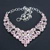 Pink Kunzite Gemstone Handmade 925 Sterling Silver Necklace, Pink Kunzite Silver Necklace For Wife, Unisex Necklace Wadding Gift For Wife