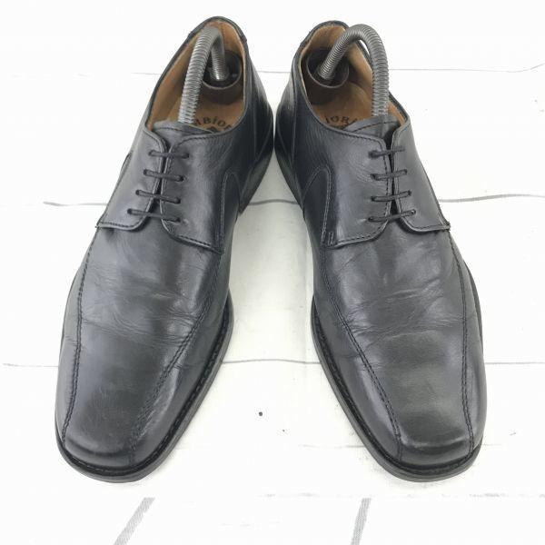 Ambiorix Belgium Vintage Leather Swirl Moc 42 26 Czarne buty wizytowe biznesowe(UŻYWANY)
