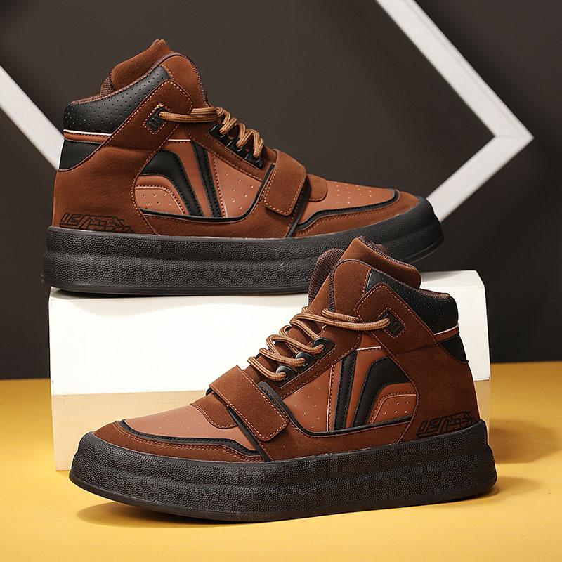 

Autumn and winter new men s shoes high-top board shoes ins trendy red platform casual shoes versatile fashion sports shoes 45